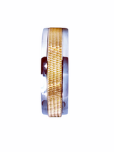 Load image into Gallery viewer, 9ct Rose White Spinner Band Size X 6.5 mm 1304427 5.2g Standing