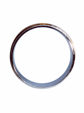 Load image into Gallery viewer, 9ct Rose White Spinner Band Size X 6.5 mm 1304427 5.2g Standing Side