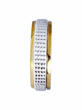 Load image into Gallery viewer, 9ct Two Tone Spinner Band Size Z 6.5mm 1304501 6.2g Standing Front