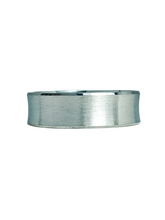 Load image into Gallery viewer, 9ct White Gold Matt Concave Band Size X 7 mm 4.3g 1304504 Front