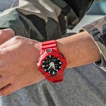Load image into Gallery viewer, Casio G Shock GA-700-4ADR Red Worn Shot