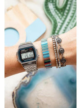 Load image into Gallery viewer, Casio Retro A159WA-N1DF Black Dial Digital On Stainless Steel Worn Shot Lady