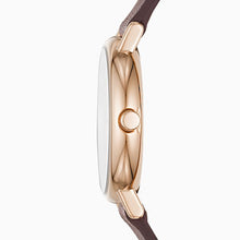 Load image into Gallery viewer, Skagen Signatur SKW2760 Ladies Rose Gold On Brown Leather Case Shot