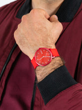 Load image into Gallery viewer, Skagen Aaren Kulor SKW6512 41mm Red On Red Silicone Worn Shot 1