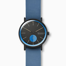 Load image into Gallery viewer, Skagen Signatur Field Watch SKW6539 42mm Black On Blue Silicone Enlarged