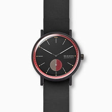 Load image into Gallery viewer, Skagen Signatur Field Watch SKW6540 42mm Black & Red On Black Silicone Enlarged