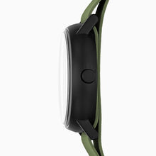 Load image into Gallery viewer, Skagen Signatur Field Watch SKW6541 42mm Black & Tan On Green Silicone Case Shot