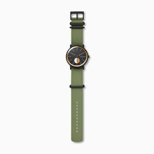 Load image into Gallery viewer, Skagen Signatur Field Watch SKW6541 42mm Black & Tan On Green Silicone Full Length