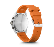 Load image into Gallery viewer, Victorinox Fieldforce 241893 White Markers On Black Dial Stainless Steel Case Orange Rubber Clasp Shot