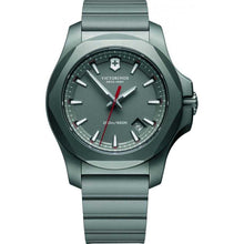 Load image into Gallery viewer, Victorinox INOX 241757 Titanium Grey Dial On Grey Rubber Wrist Shot