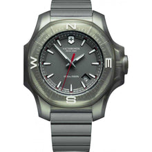 Load image into Gallery viewer, Victorinox INOX 241757 Titanium Grey Dial On Grey Rubber Wrist Shot With Bumper
