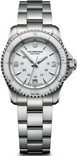 Load image into Gallery viewer, Victorinox Maverick 241699 Stainless Steel Case With Bezel On White Dial With Silver Markers On Stainless Steel Wrist Shot