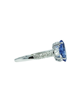 Load image into Gallery viewer, 18ct White Gold Oval Tanzanite Diamond Ring  Right
