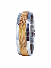 Load image into Gallery viewer, 9ct Rose White Spinner Band Size X 6.5 mm 1304427 5.2g Diagonal Right
