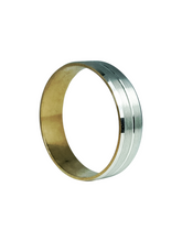 Load image into Gallery viewer, 9ct Two Tone Matt Band Size W 6mm 1304500 4g Diagonal R
