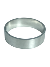 Load image into Gallery viewer, 9ct White Gold Matt Flat Top Band Size X 6mm 1304507 241090-6X Top
