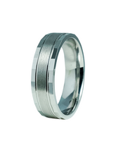 Load image into Gallery viewer, 9ct White Gold Matt Shiny Comfort Fit Band DL
