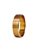 Load image into Gallery viewer, 9ct Yellow Gold Matt Band Size V 6mm 4.3g 1304516 C35718 Diagonal Left
