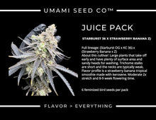 Load image into Gallery viewer, Umami Seed Co Purple Juice Pack Strain Card
