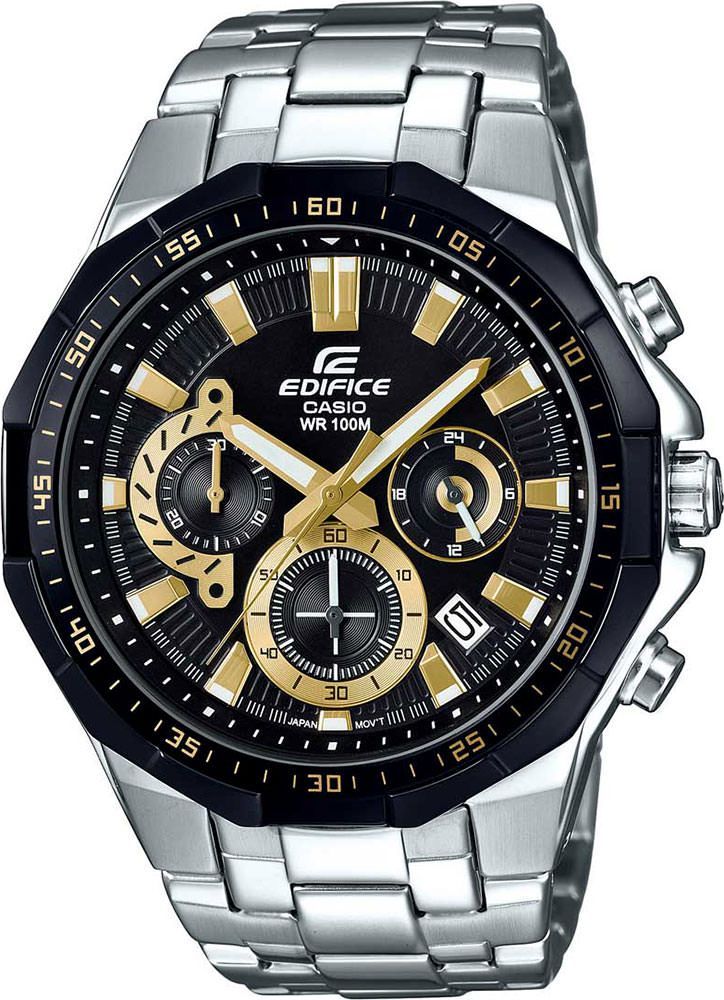 Casio edifice black discount gold