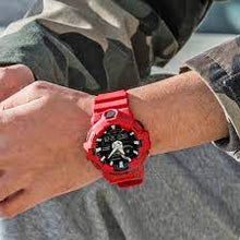 Load image into Gallery viewer, Casio G Shock GA-700-4ADR Red Worn Shot
