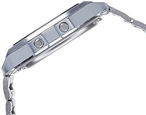 Casio Retro A158WA-1DF Black Dial Digital On Stainless Steel Case Shot