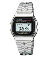 Load image into Gallery viewer, Casio Retro A159WA-N1DF Black Dial Digital On Stainless Steel Wrist Shot
