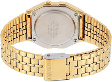 Load image into Gallery viewer, Casio Retro A159WGEA-1DF Black Dial Digital On Gold Stainless Steel Clasp Shot
