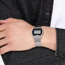 Load image into Gallery viewer, Casio Retro B640WD-1AVDF Black Dial Digital On Stainless Steel Worn Shot Man
