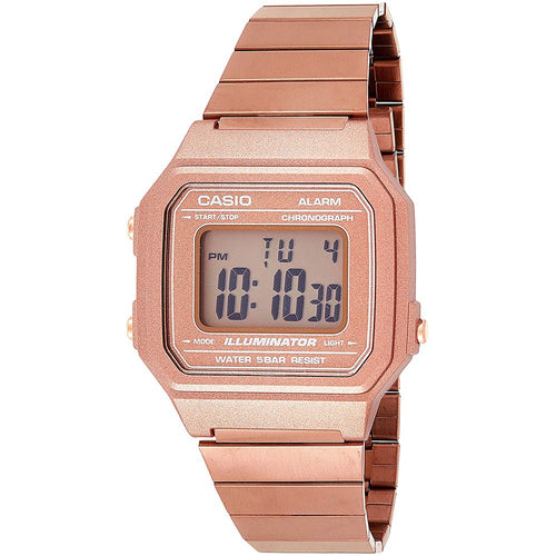 Casio Retro B650WC-5ADF Rose Gold Dial Digital On Rose Gold Stainless Steel Wrist Shot