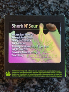 Exotic Genetix Sherb N' Sour Limited Edition Power Sherb Line Up Half Pack 3 Feminised Seeds