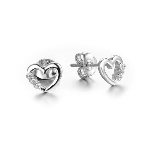 Silver Lining Sterling Silver Heart Earrings SE00003 R339 Sale R219