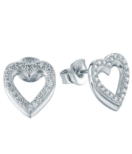 Silver Lining Sterling Silver Heart Earrings SE00005 R449 Sale R289
