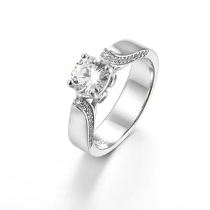 Sterling Silver Solitaire Engagement Wedding Ring SR00042