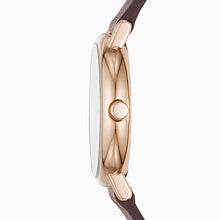 Load image into Gallery viewer, Skagen Signatur SKW2760 Ladies Rose Gold On Brown Leather Case Shot
