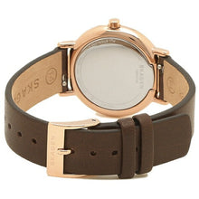 Load image into Gallery viewer, Skagen Signatur SKW2760 Ladies Rose Gold On Brown Leather Clasp Shot
