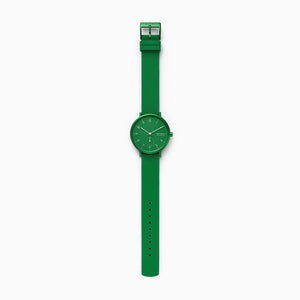 Skagen Watch Aaren Kulor SKW2804 36mm Green On Green Rubber Full Length