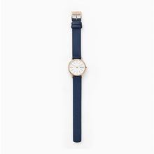 Load image into Gallery viewer, Skagen Signatur Watch SKW2838 Ladies Rose Gold On Blue Leather Full Length
