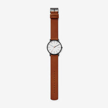Load image into Gallery viewer, Skagen Mens Watch Signatur SKW6374 White On Brown Leather Full Length
