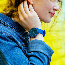 Load image into Gallery viewer, Skagen Aaren Kulor SKW6508 41mm Blue On Blue Silicone Worn Shot 2
