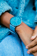 Load image into Gallery viewer, Skagen Aaren Kulor SKW6509 41mm Light Blue On Light Blue Silicone Worn Shot 2
