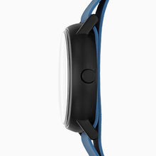 Load image into Gallery viewer, Skagen Signatur Field Watch SKW6539 42mm Black On Blue Silicone Case Shot
