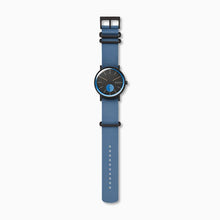 Load image into Gallery viewer, Skagen Signatur Field Watch SKW6539 42mm Black On Blue Silicone Full Length
