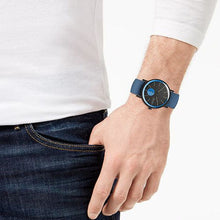 Load image into Gallery viewer, Skagen Signatur Field Watch SKW6539 42mm Black On Blue Silicone Worn Shot 1
