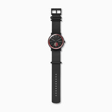 Load image into Gallery viewer, Skagen Signatur Field Watch SKW6540 42mm Black &amp; Red On Black Silicone Full Length
