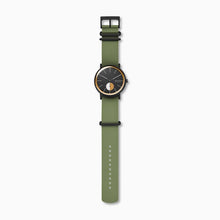 Load image into Gallery viewer, Skagen Signatur Field Watch SKW6541 42mm Black &amp; Tan On Green Silicone Full Length
