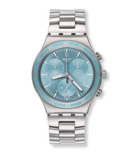 Load image into Gallery viewer, Swatch Watch Clear Water YCS589G Wrist Shot
