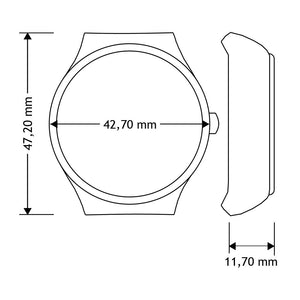 Swatch Watch Moonstep YWS406G Case Measurements