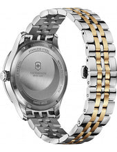 Load image into Gallery viewer, Victorinox Alliance 241753 Stainless Steel Case With Gold Markers On Mother Of Pearl Dial On Two Tone Stainless Steel Clasp Shot

