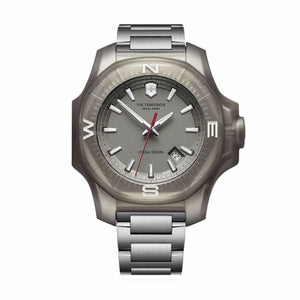 Victorinox INOX 241739 Grey Dial On Stainless Steel Wrist Shot With Bumper